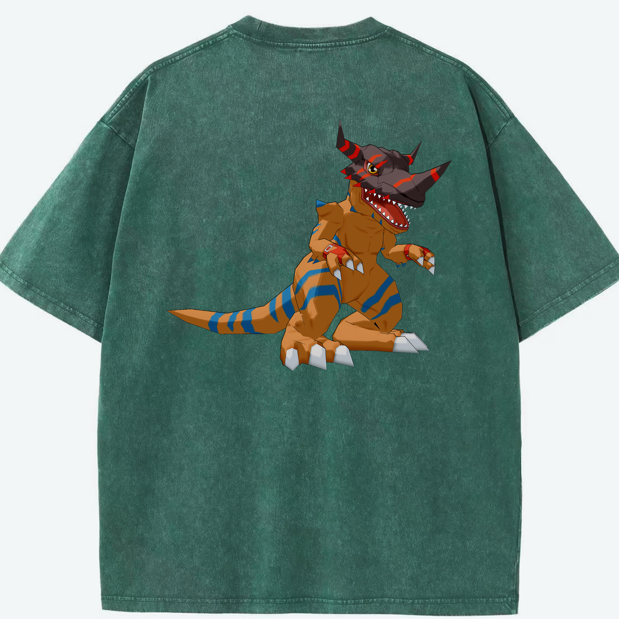 （画像用） Digimon デジタルモンスター/デジモン 綿100% ヴィンテージ風 半袖Tシャツ（背面プリント）